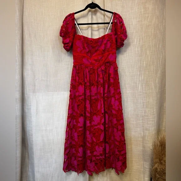 ML Monique Lhuillier Off the Shoulder Dress Size 6 - Picture 4 of 11